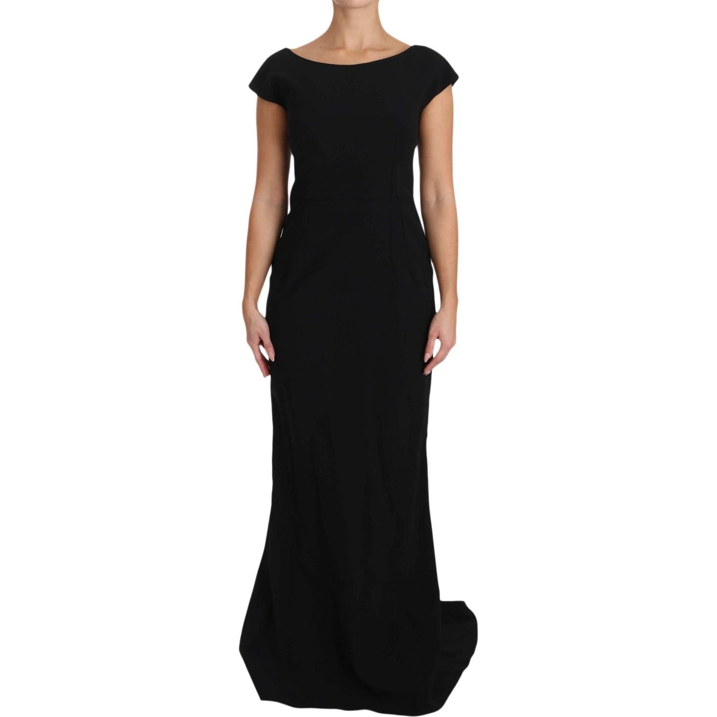 Dolce & Gabbana Black Stretch Fit Flare Gown Maxi Dolce & Gabbana