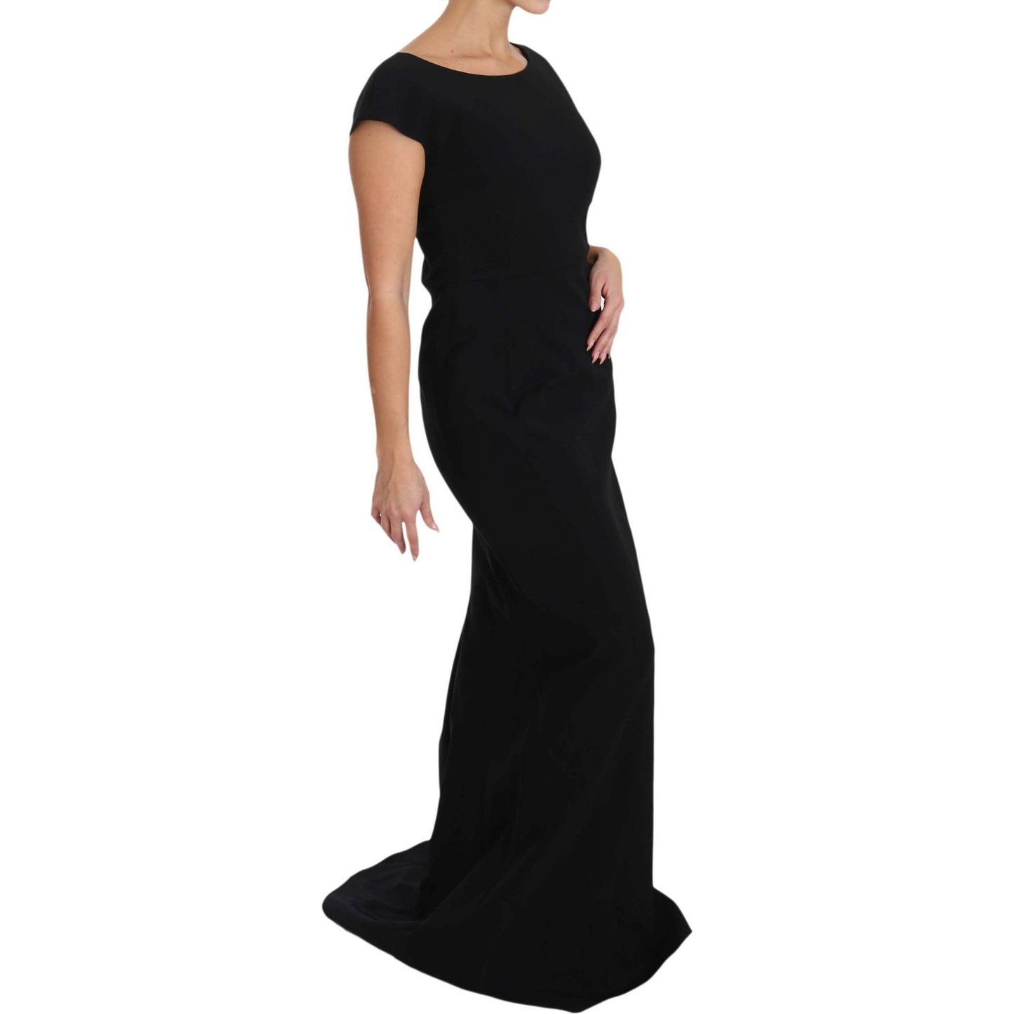 Dolce & Gabbana Black Stretch Fit Flare Gown Maxi Dolce & Gabbana