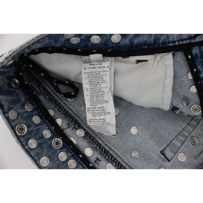 Dolce & Gabbana Crystal Roses Heart Embellished Jeans Dolce & Gabbana