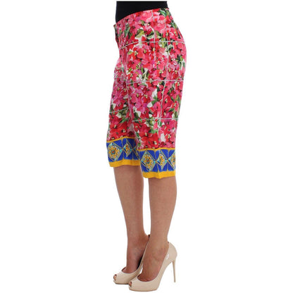 Dolce & Gabbana Multicolor Floral Knee Capris Shorts Pants Dolce & Gabbana