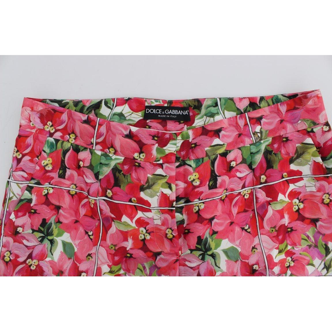 Dolce & Gabbana Multicolor Floral Knee Capris Shorts Pants Dolce & Gabbana