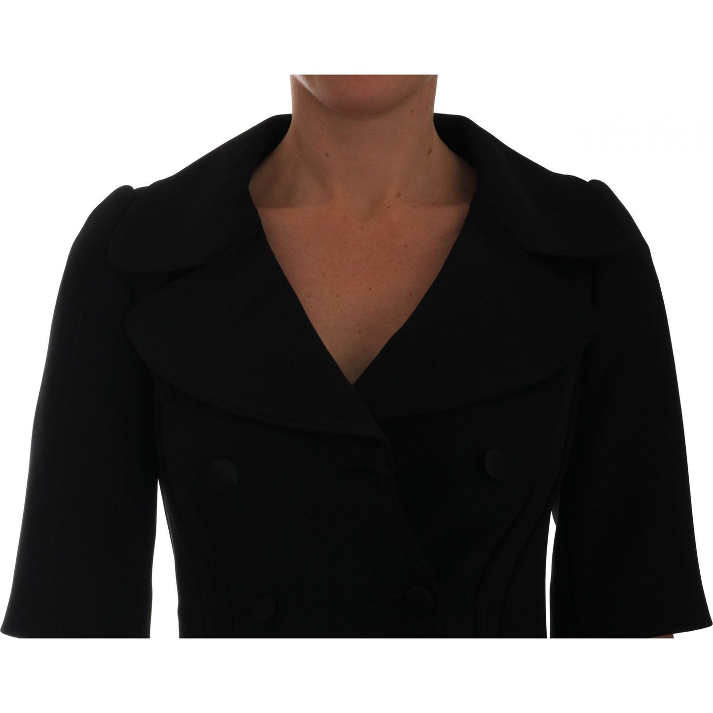 Dolce & Gabbana Black Short Croped Jacket Blazer Dolce & Gabbana