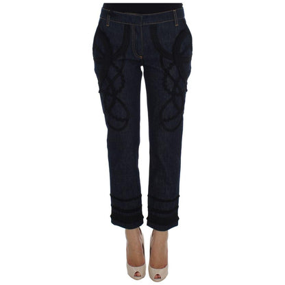 Dolce & Gabbana Blue Denim Cotton CAPRI Torero Jeans Dolce & Gabbana