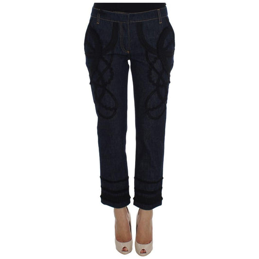 Dolce & Gabbana Blue Denim Cotton CAPRI Torero Jeans Dolce & Gabbana