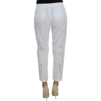 Dolce & Gabbana White Floral Cutout Dress Sicily Pants Dolce & Gabbana