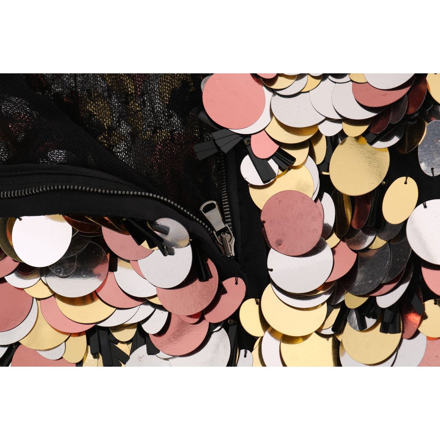 Dolce & Gabbana Gold Sequined Peplum High Waist Skirt Dolce & Gabbana