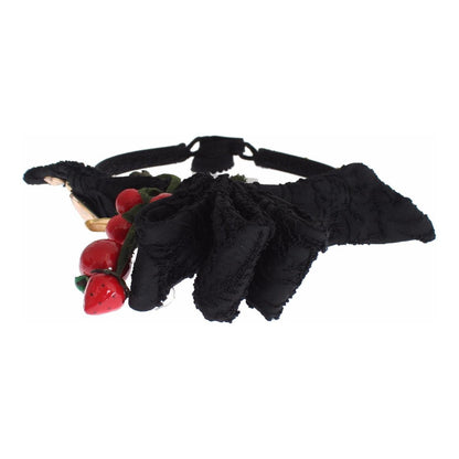 Dolce & Gabbana Diadem Headband Tiara Berry Fruit Crystal Bow Hair Dolce & Gabbana