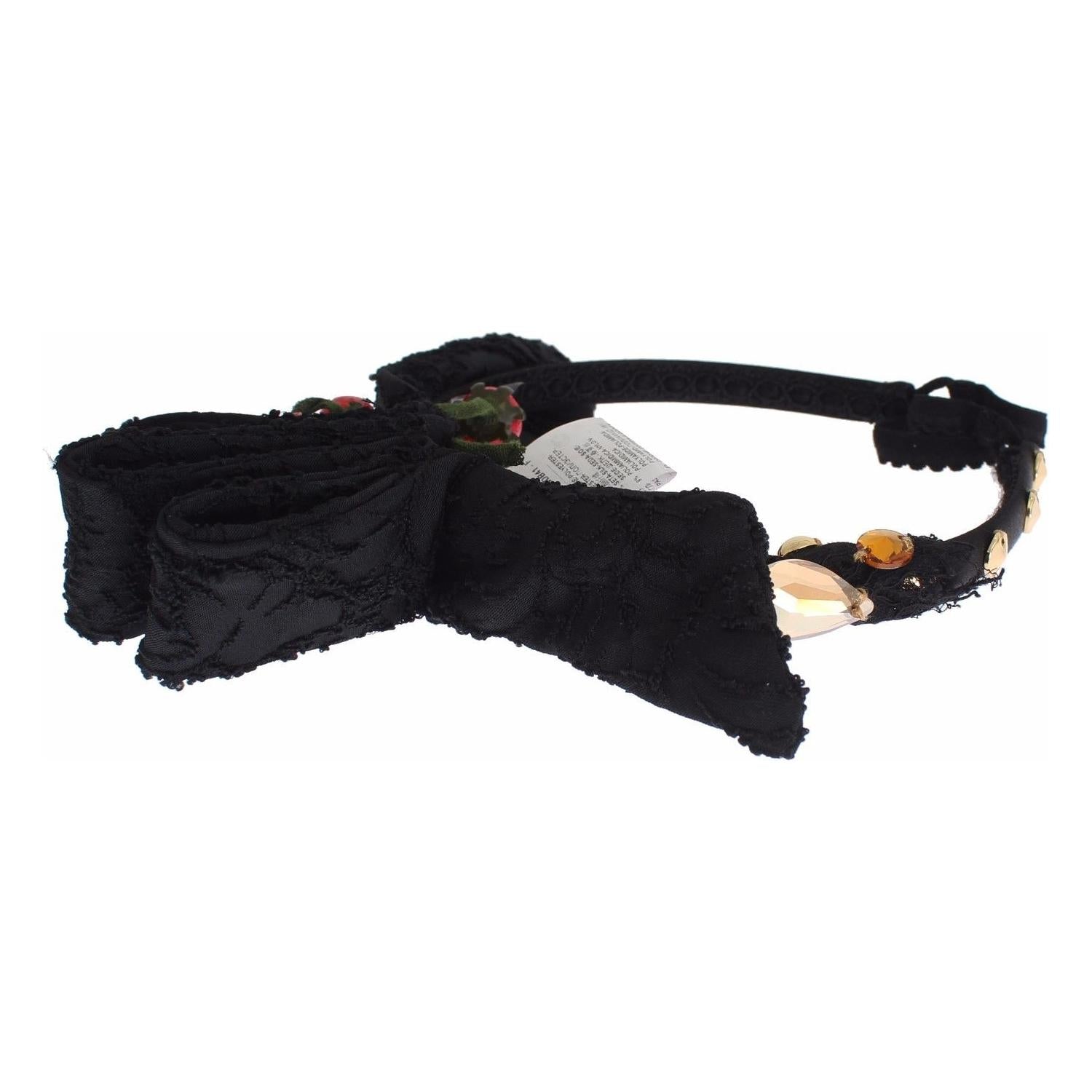 Dolce & Gabbana Diadem Headband Tiara Berry Fruit Crystal Bow Hair