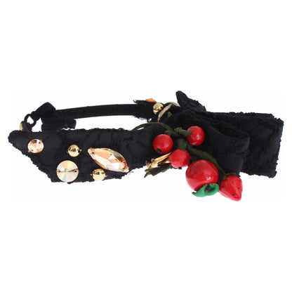 Dolce & Gabbana Diadem Headband Tiara Berry Fruit Crystal Bow Hair Dolce & Gabbana
