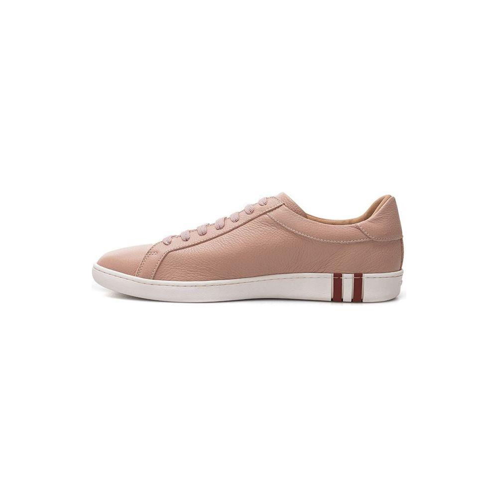 Bally Pink Leather Low Top Sneakers