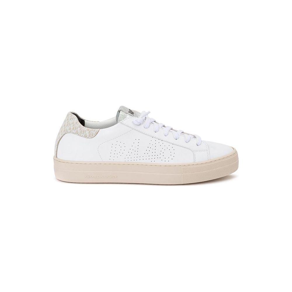 P448 White Leather Low Top Sneakers
