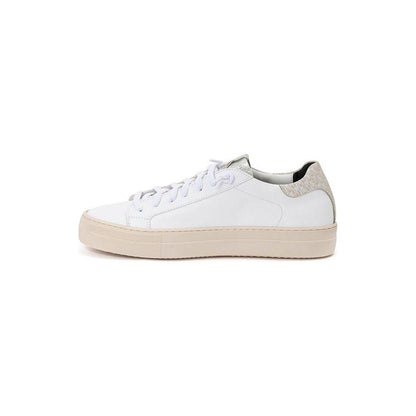 P448 White Leather Low Top Sneakers