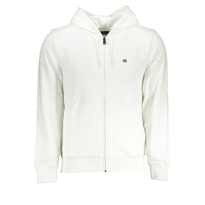Napapijri White Cotton Men's Hoodie