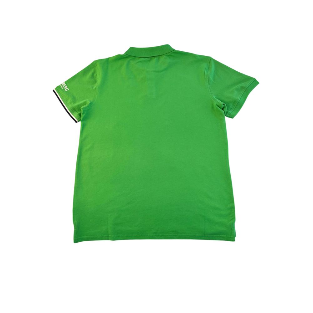 Iceberg Green Cotton Men Polo Shirt