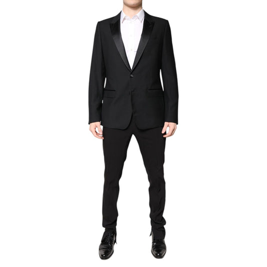 Dolce & Gabbana Black Wool Single Breasted Blazer Jacket