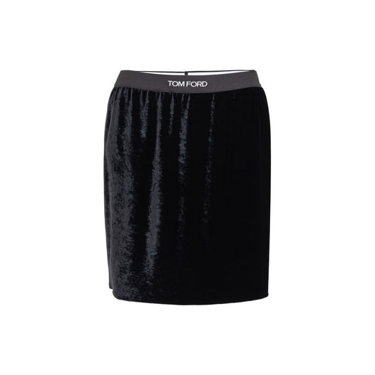 Tom Ford Black Viscose Mini Skirt Tom Ford