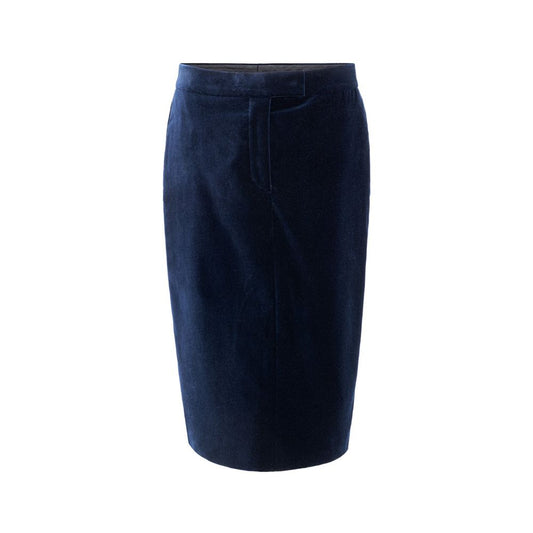 Tom Ford Blue Cotton Midi Skirt Tom Ford