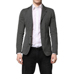 Dolce & Gabbana Black White Patterned Men Suit Coat Blazer KOS2316-44