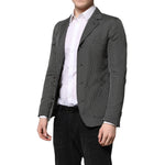 Dolce & Gabbana Black White Patterned Men Suit Coat Blazer KOS2316-44