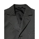Dolce & Gabbana Black White Patterned Men Suit Coat Blazer KOS2316-44