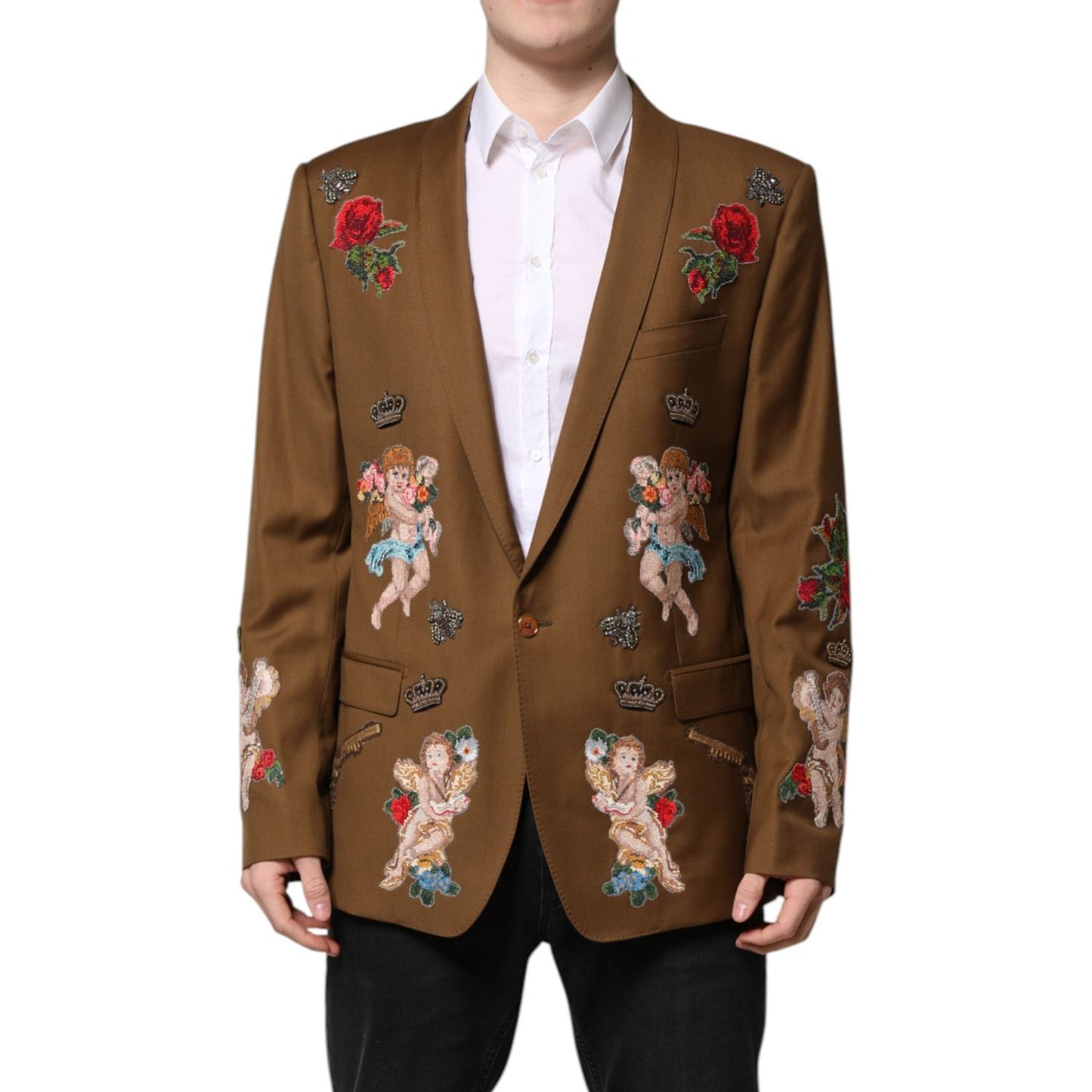 Dolce & Gabbana Brown MARTINI Single Breasted Coat Blazer KOS2355-56