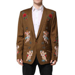 Dolce & Gabbana Brown MARTINI Single Breasted Coat Blazer KOS2355-56