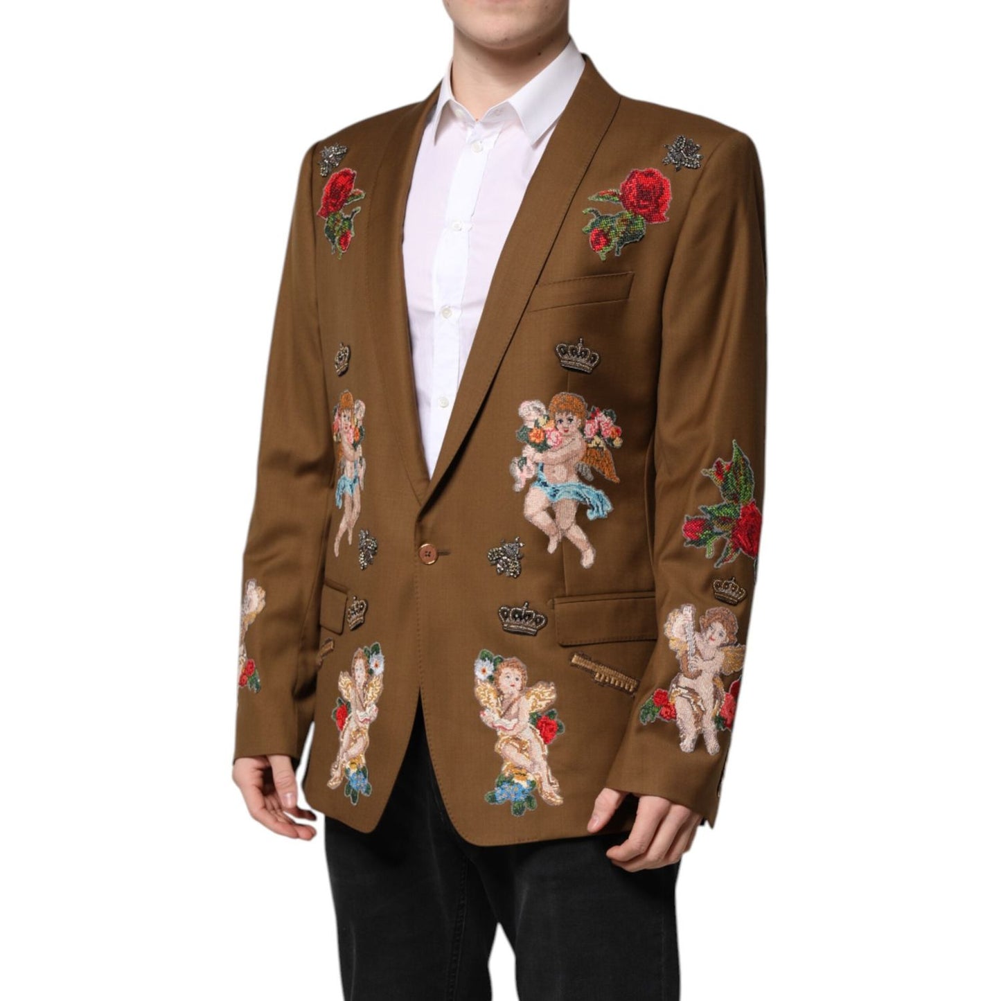 Dolce & Gabbana Brown MARTINI Single Breasted Coat Blazer KOS2355-56