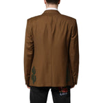 Dolce & Gabbana Brown MARTINI Single Breasted Coat Blazer KOS2355-56