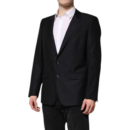 Dolce & Gabbana Dark Blue MARTINI Wool Blazer Coat Jacket