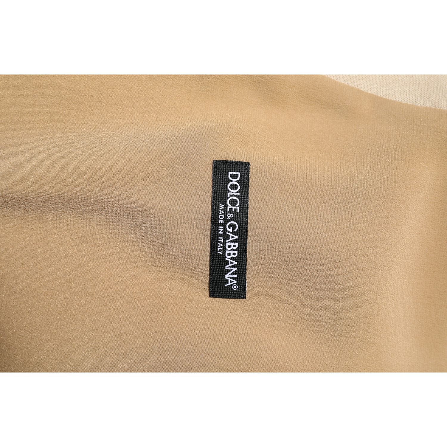 Dolce & Gabbana Beige Linen Dress Formal Men Waistcoat Vest