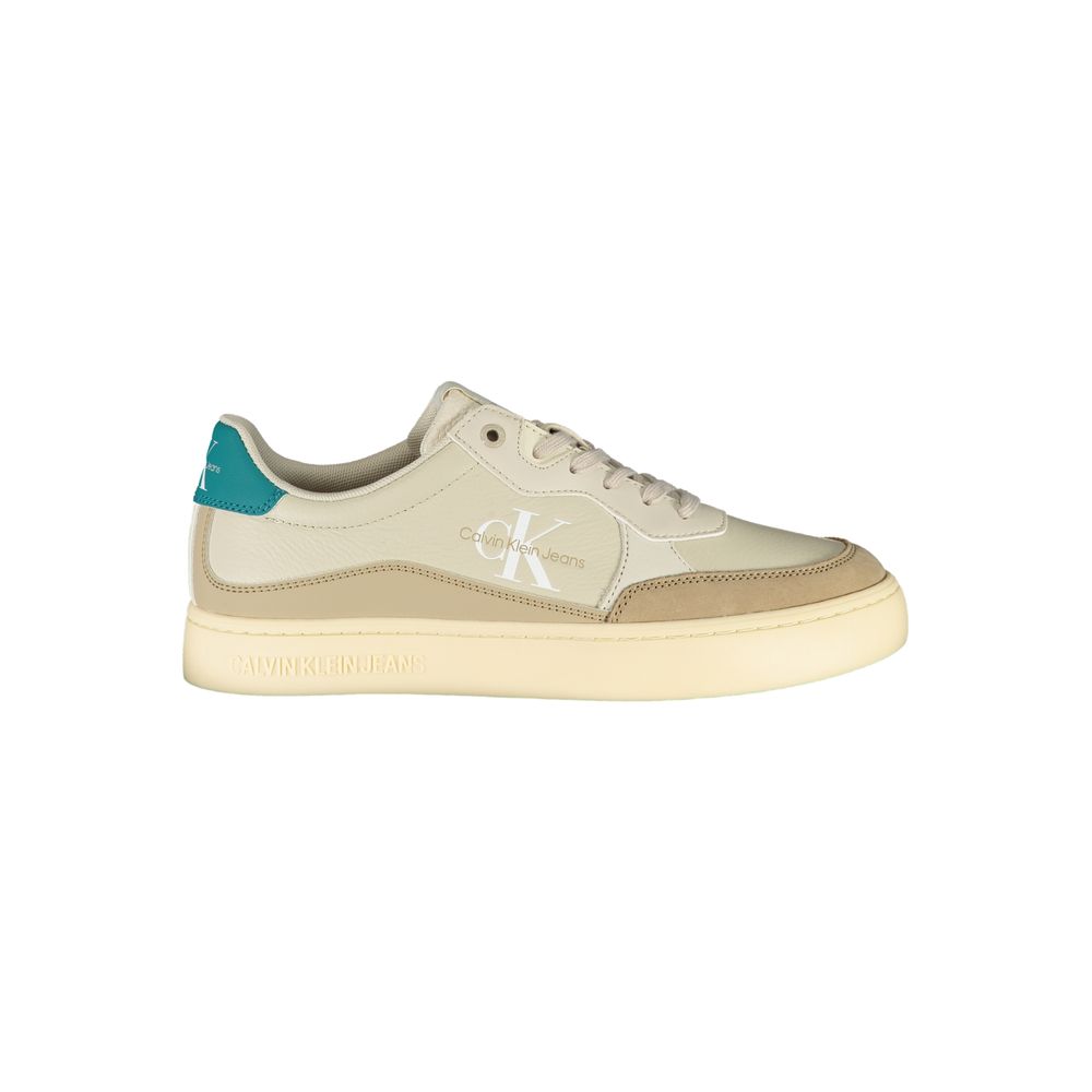 Calvin Klein Beige Polyester Athletic Sneakers Calvin Klein