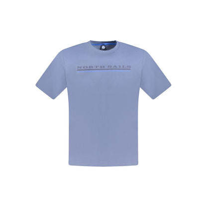 North Sails Blu Cotton Men T-Shirt