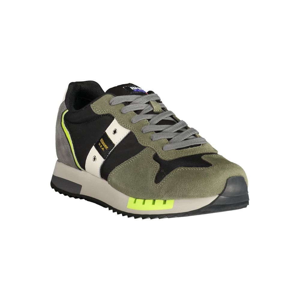 Blauer Green Polyester Athletic Sneakers Blauer