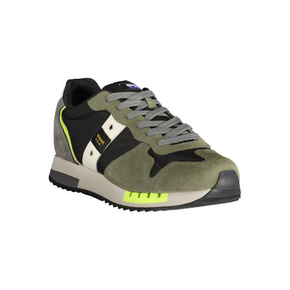 Blauer Green Polyester Athletic Sneakers Blauer