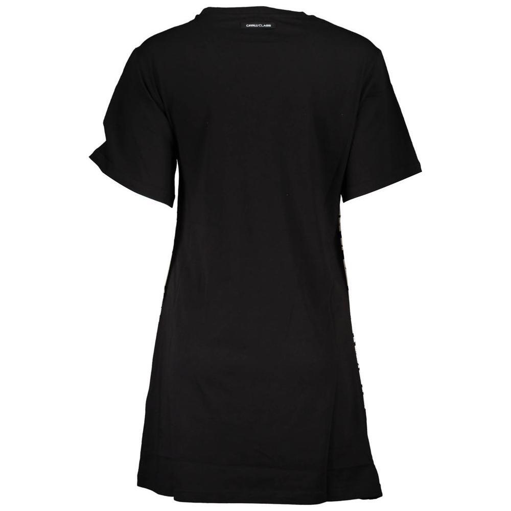 Cavalli Class Black Cotton Women Dress CA-36840-XS