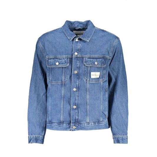 Calvin Klein Blu Cotton Men Jacket