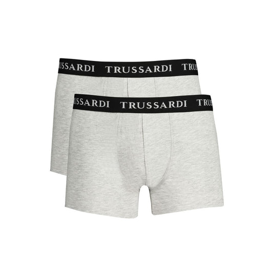 Trussardi Grigio Cotton Men's Boxer Underwear