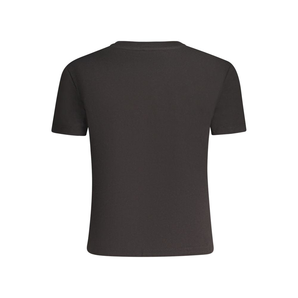 Calvin Klein Black Cotton Women T-Shirt CA-34458-XS