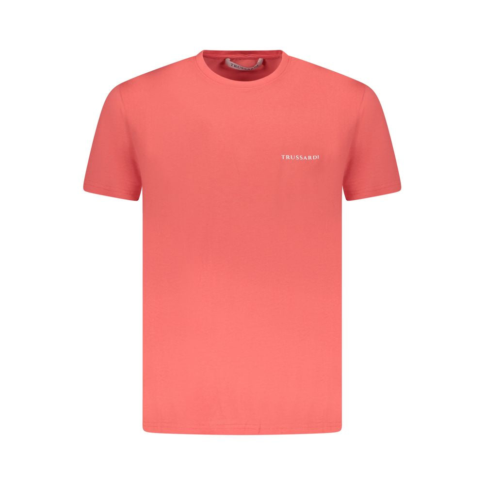 Trussardi Pink Cotton Men T-Shirt TR-36618-M