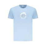 Trussardi Light Blue Cotton Men T-Shirt TR-36622-M