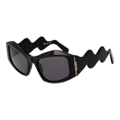 GCDS Black Acetate Sunglasses