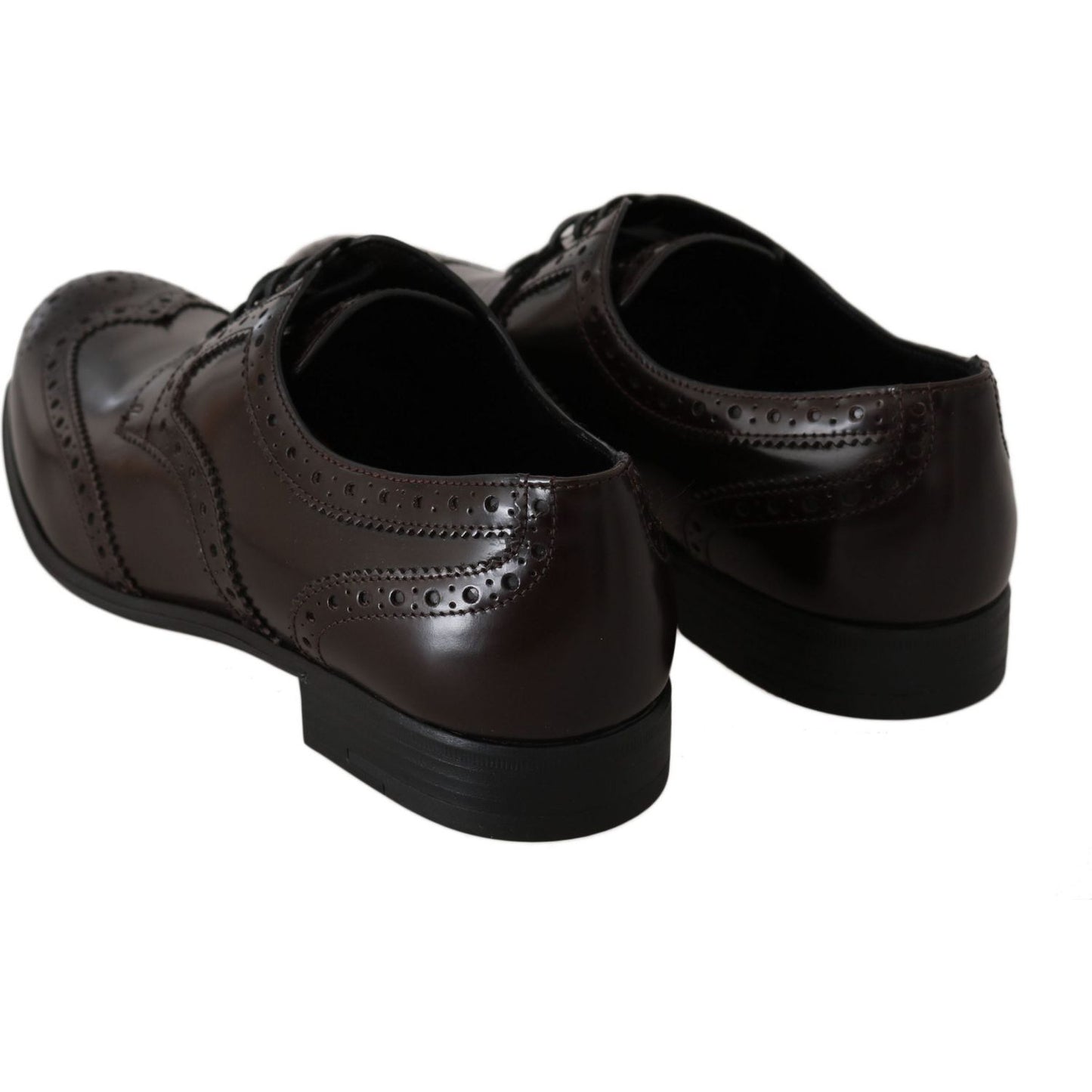 Dolce & Gabbana Brown Leather Broques Oxford Wingtip Shoes Dolce & Gabbana