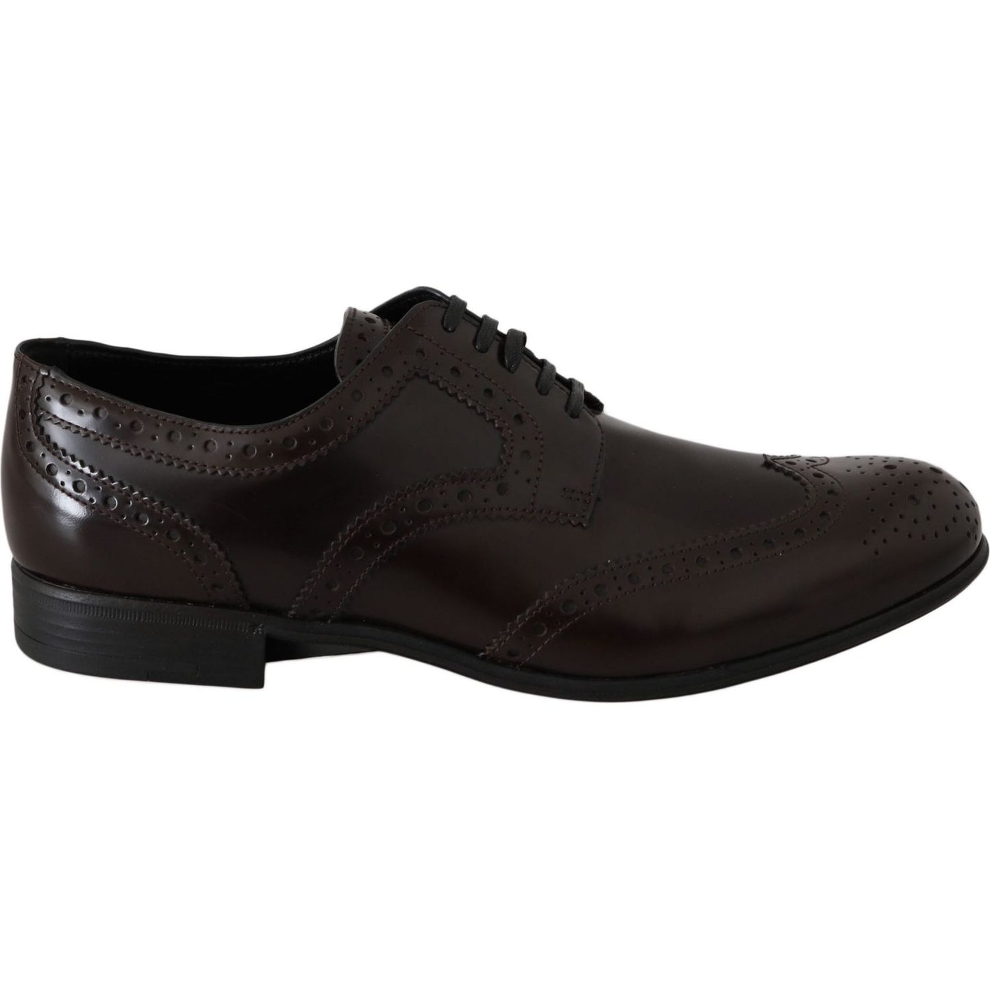 Dolce & Gabbana Brown Leather Broques Oxford Wingtip Shoes Dolce & Gabbana