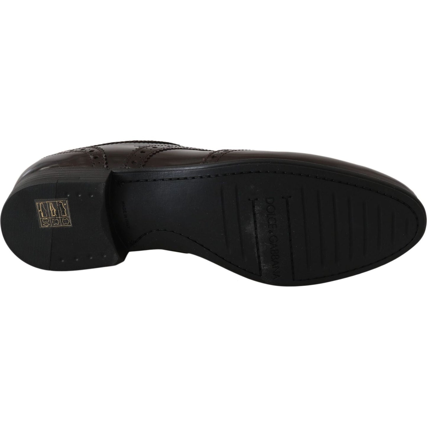 Dolce & Gabbana Brown Leather Broques Oxford Wingtip Shoes Dolce & Gabbana