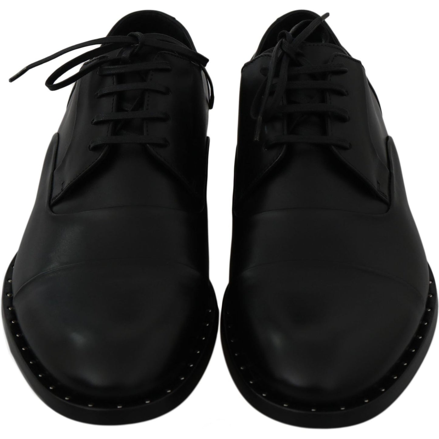 Dolce & Gabbana Black Leather Derby Formal Shoes Dress Shoes
