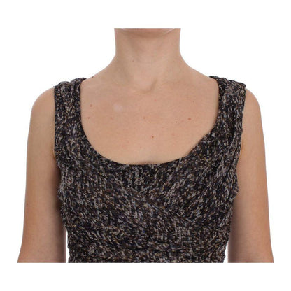 Dolce & Gabbana Dark Silk Shift Gown Full Length Dress Dolce & Gabbana