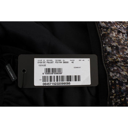 Dolce & Gabbana Dark Silk Shift Gown Full Length Dress Dolce & Gabbana