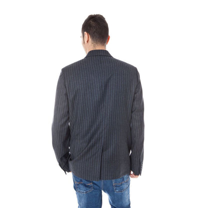 Calvin Klein Grigio Wool Men Jacket