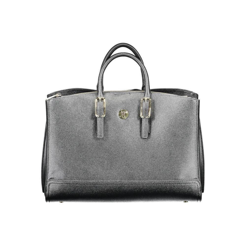 Front view with bag zipped and handles upright.