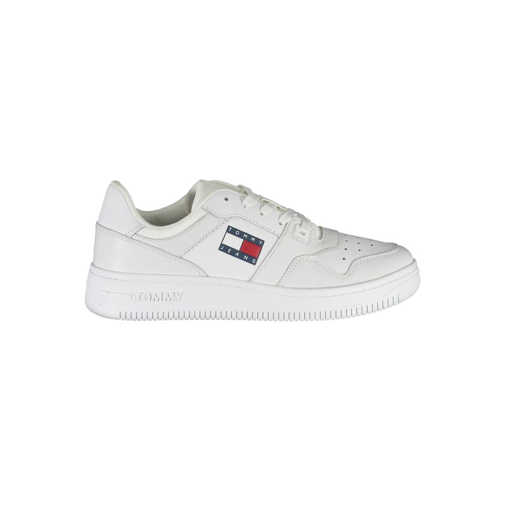 Tommy Hilfiger White Leather Men Sneaker Tommy Hilfiger